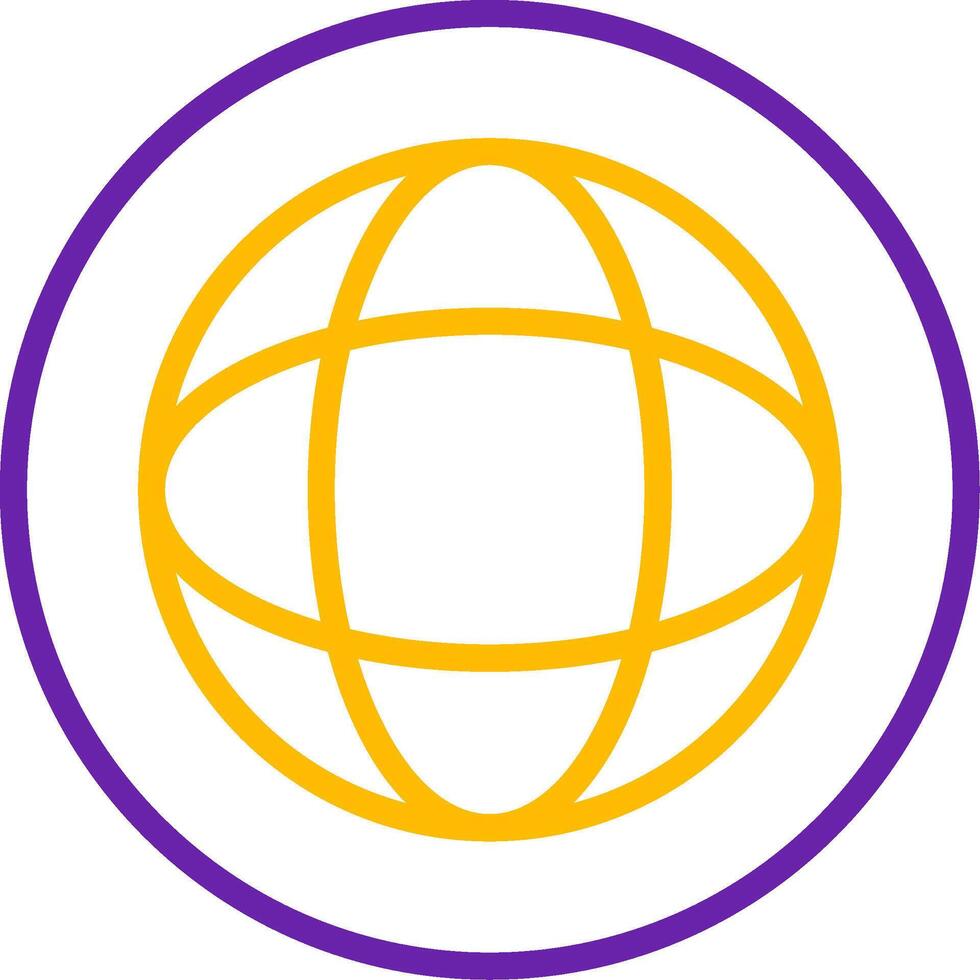 Globe Line Two Color Icon vector