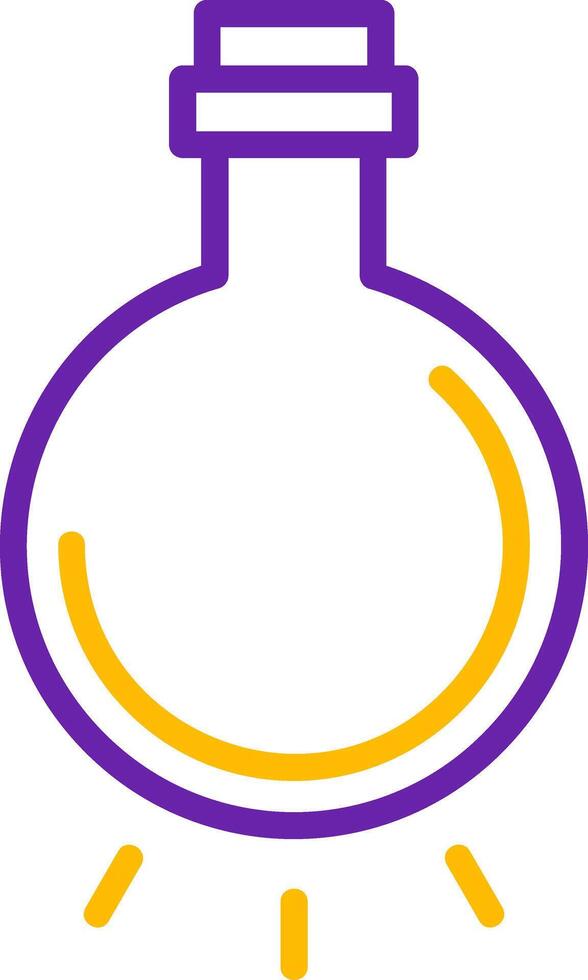 Light Bulb Line Two Color Icon vector