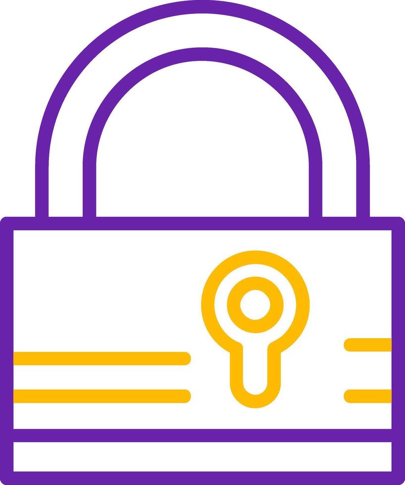 Padlock Line Two Color Icon vector