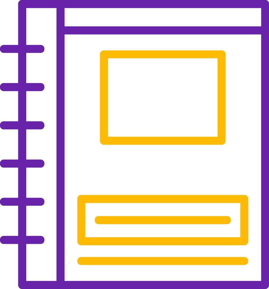 Notebook Line Two Color Icon vector
