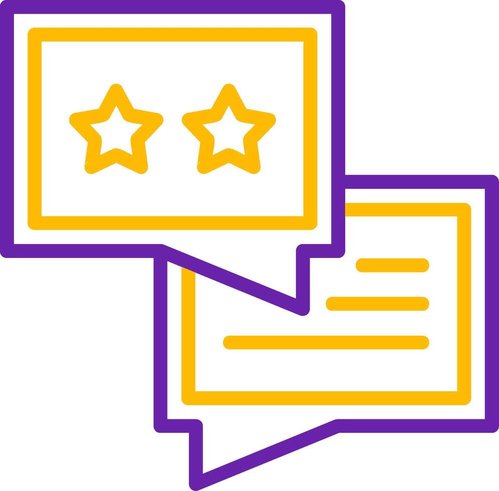 Feedback Line Two Color Icon vector