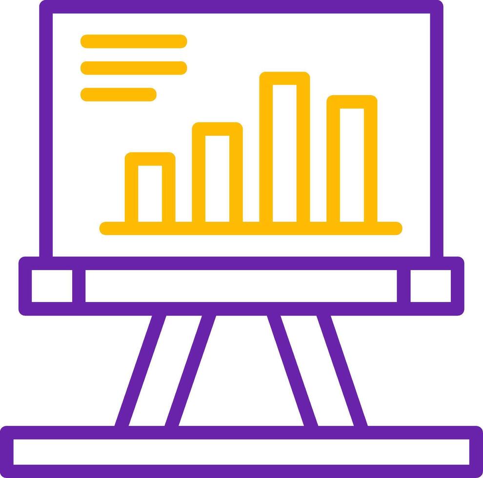 Presentation Line Two Color Icon vector