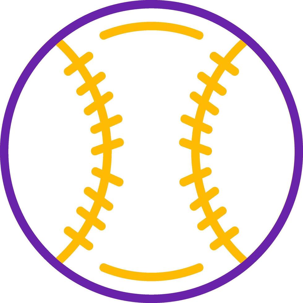 Baseball Line Two Color Icon vector