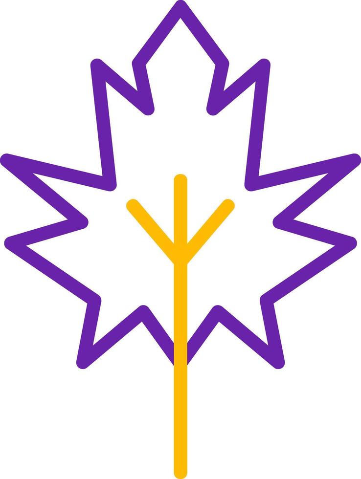 Dry Leaves Line Two Color Icon vector