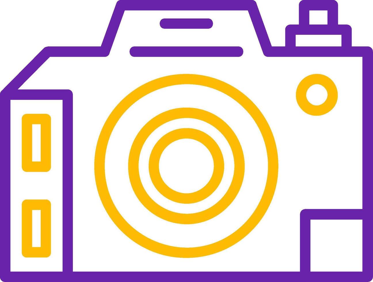 Dslr Camera Line Two Color Icon vector