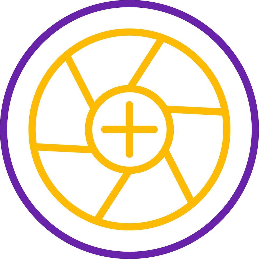 Diaphragm Line Two Color Icon vector