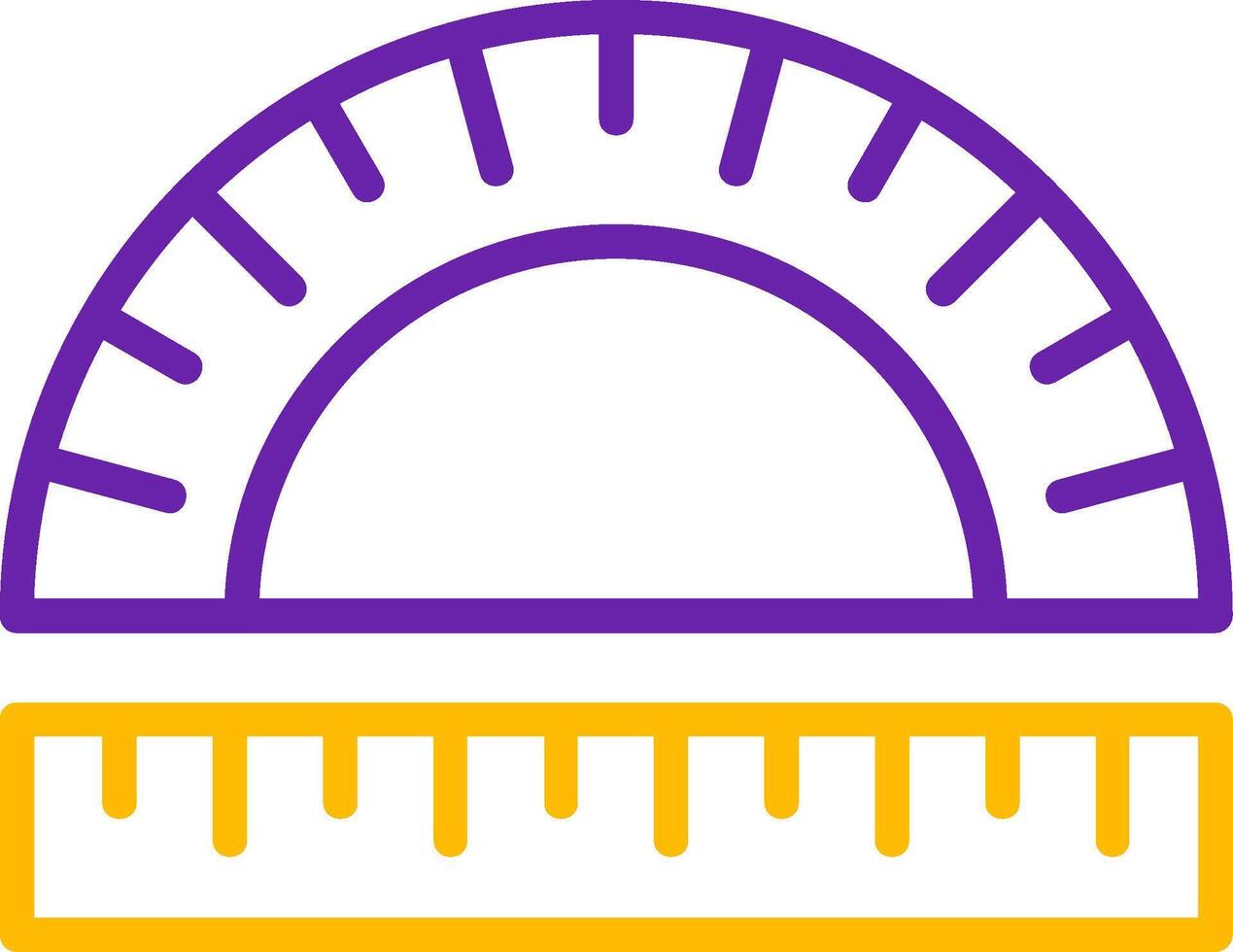 Protractor Line Two Color Icon vector