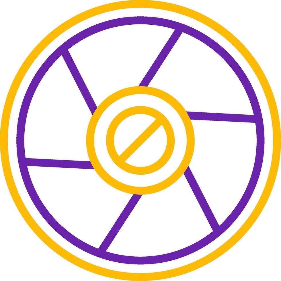 Camera Exposure Line Two Color Icon vector