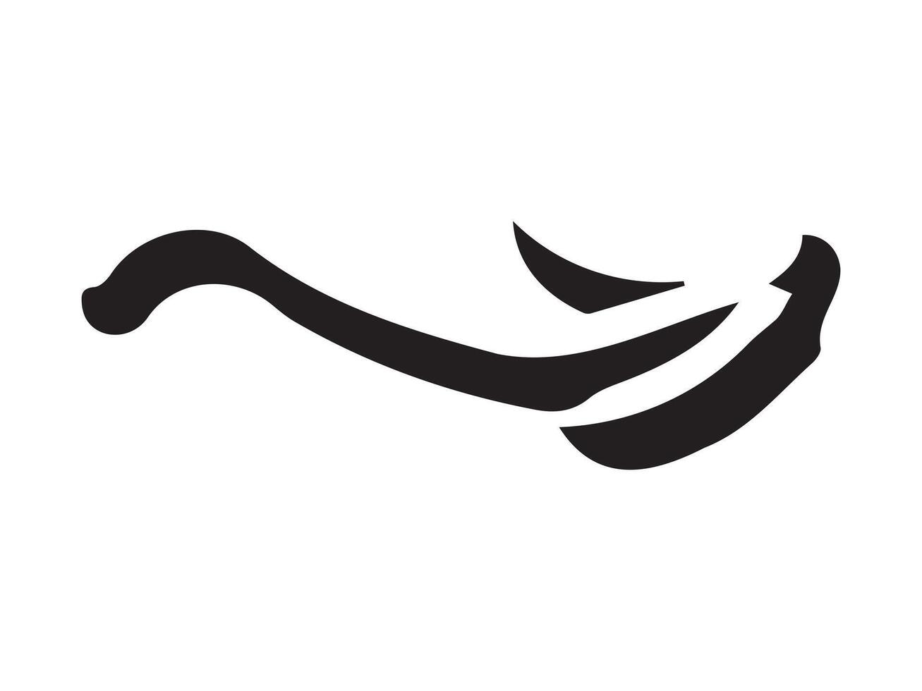 Hand-drawn straight volumetric black arrow isolated on a white background. Concept of direction, navigation, pointers, movement. Design element, symbol, and sign. Doodle style, sketch vector