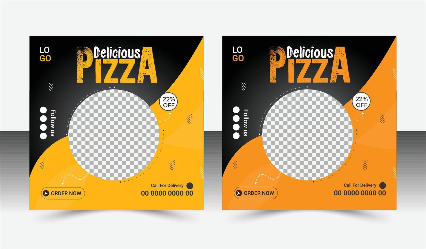 Engaging Pizza Graphics for Social Media vector