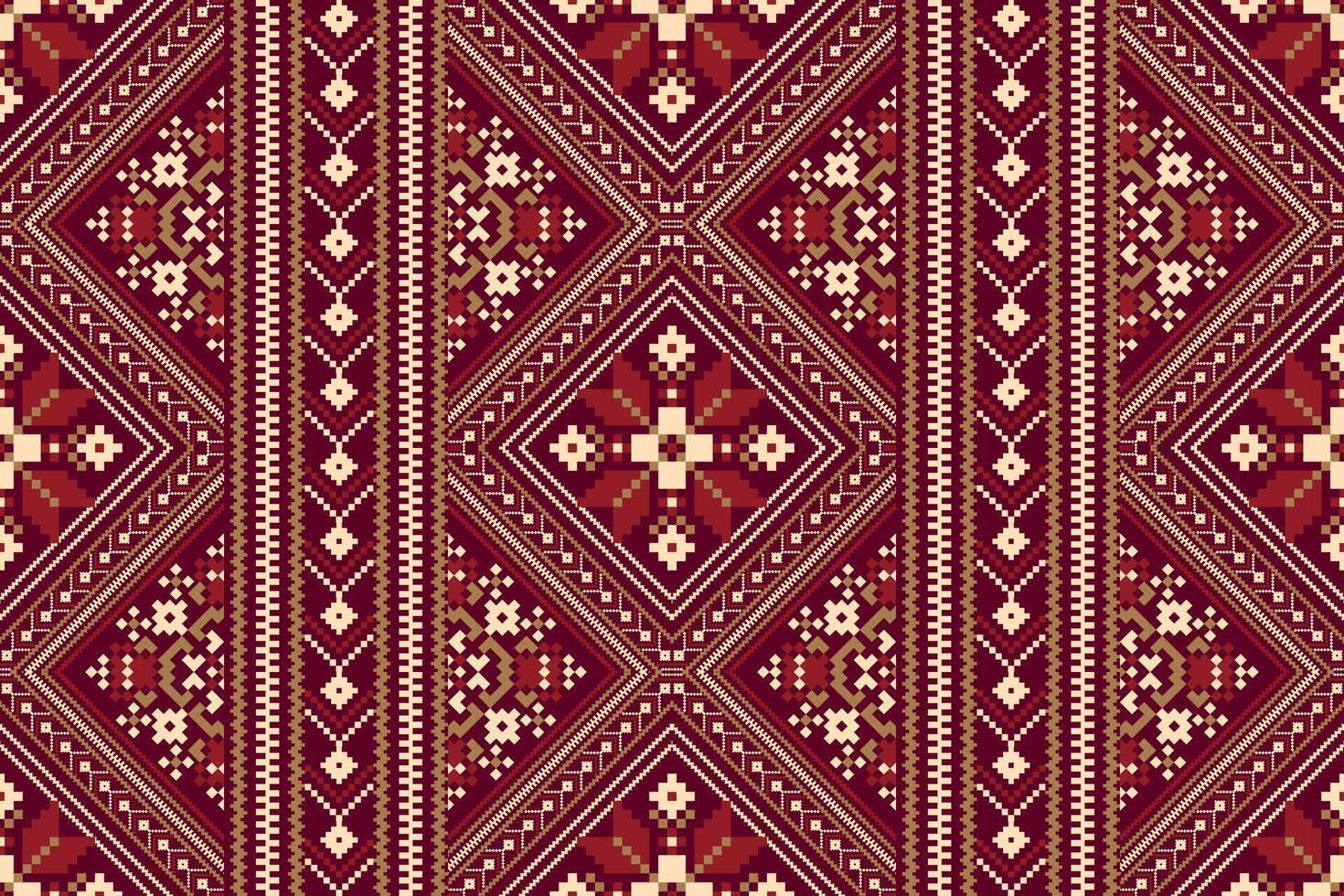 Geometric ethnic oriental pattern on red background,abstract background. vector