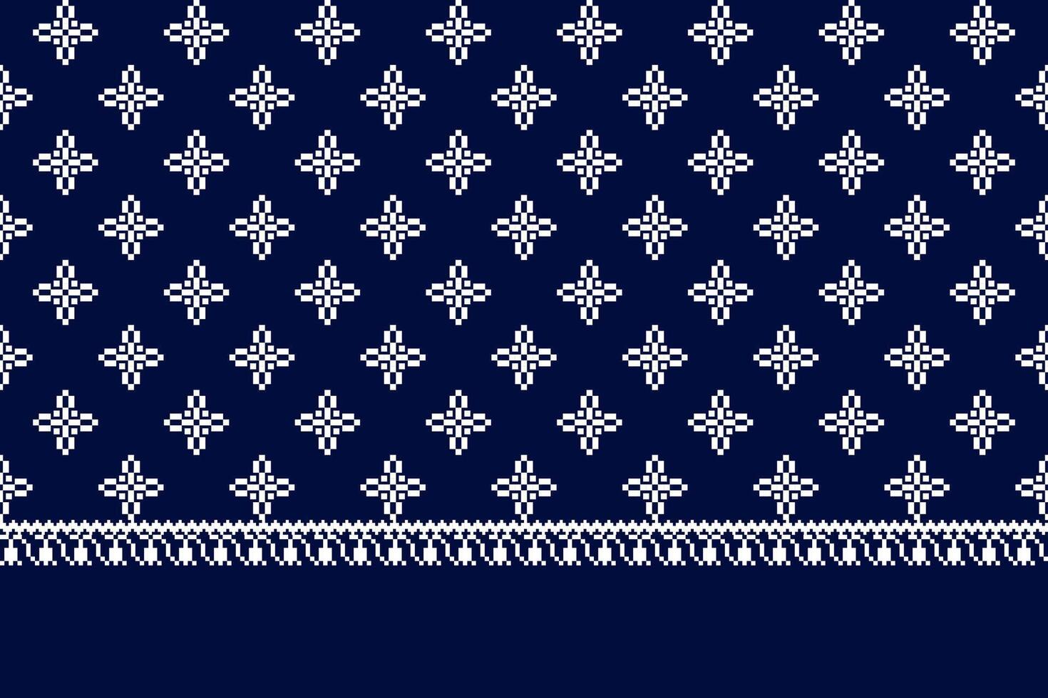 Thai pattern,blue and white background,Aztec style,Thai fabric silk. vector