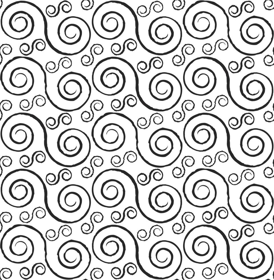 Spirals seamless pattern vector