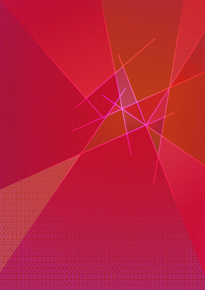 Abstract red geometric background with lines vector