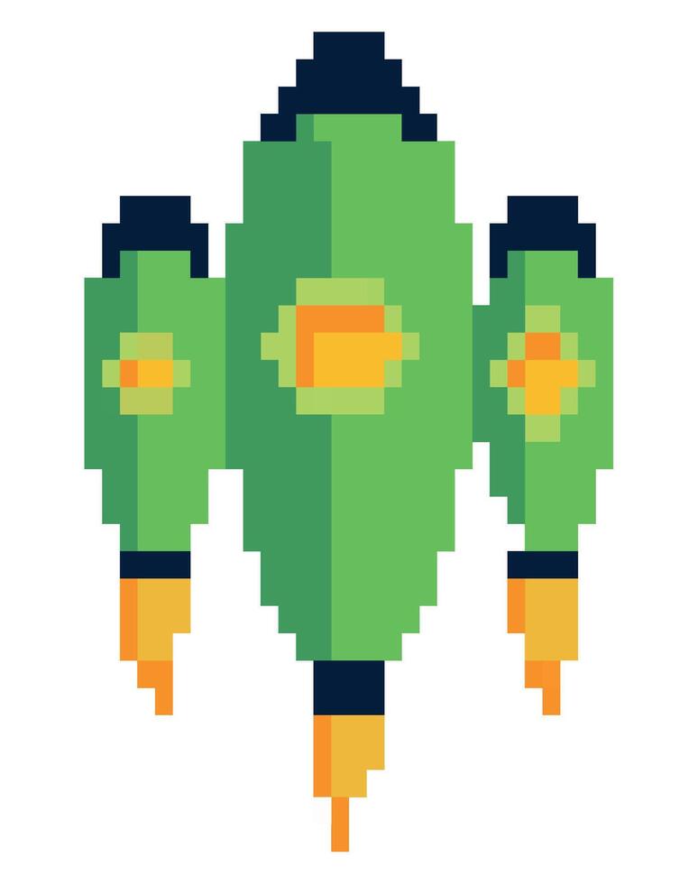 battle ship pixels gaming isolated icon vector