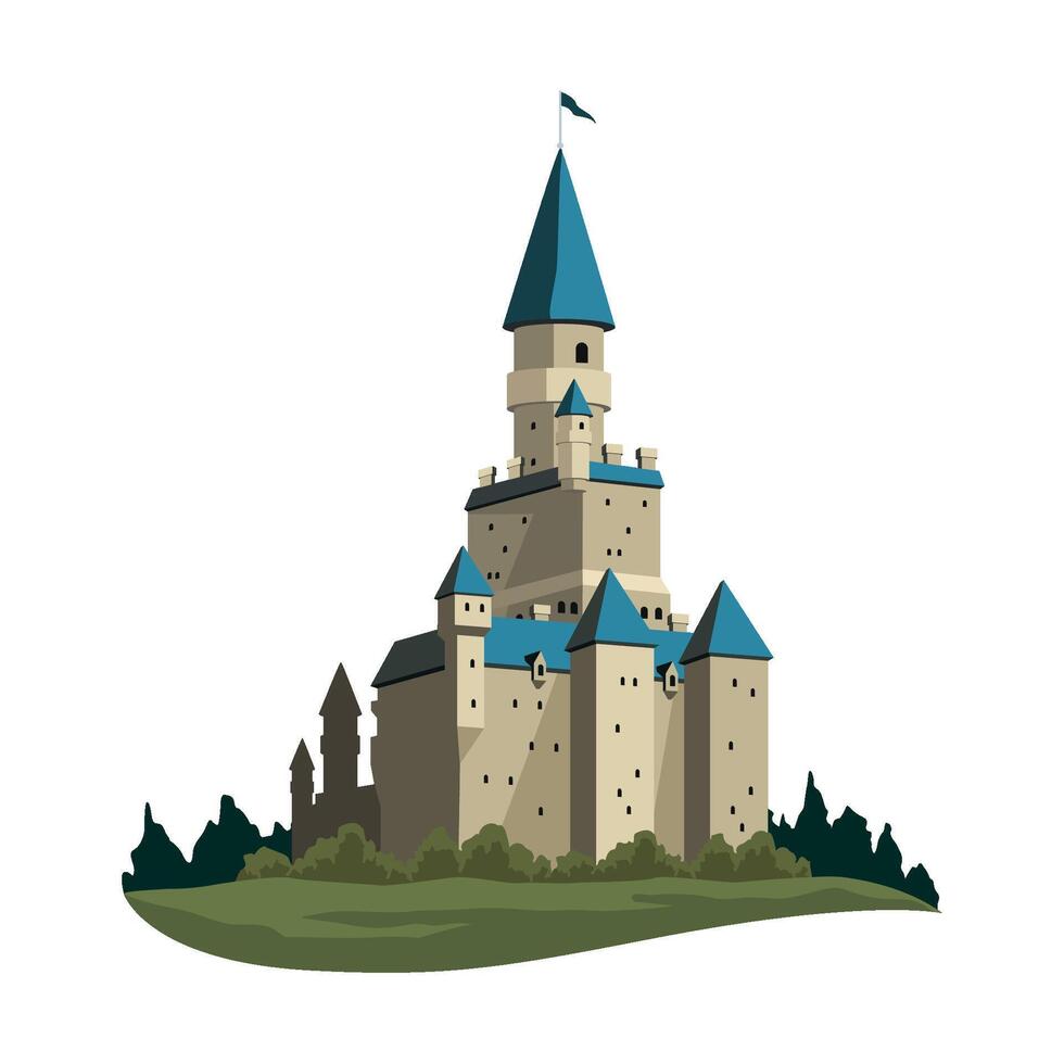 germany neuschwanstein castle illustration design vector