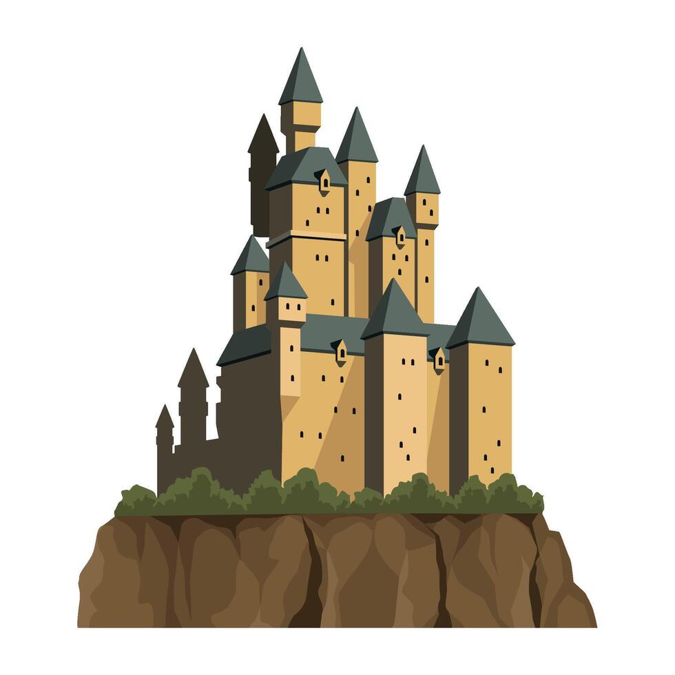 germany neuschwanstein castle illustration isolated vector