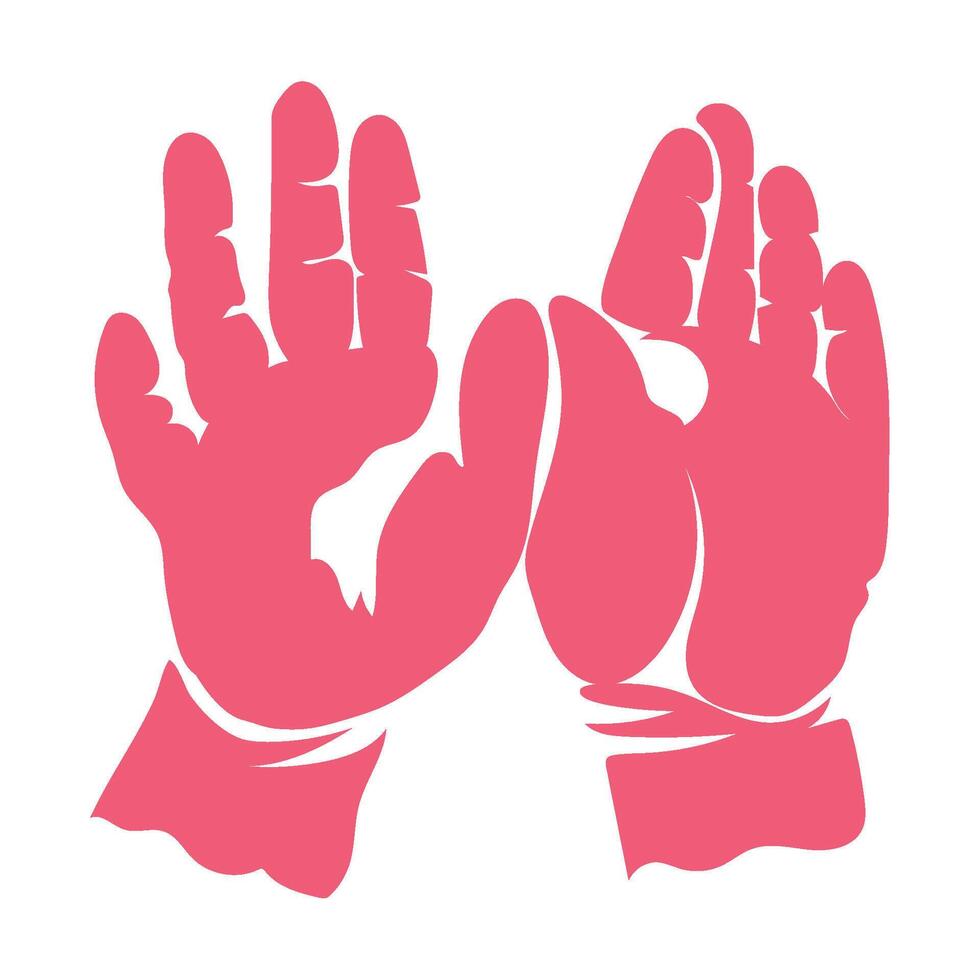 handprint paint color palms isolated icon vector