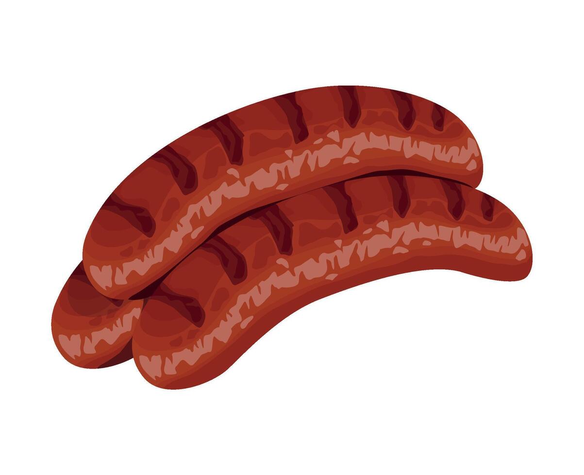 meat product sausages icon isolated vector