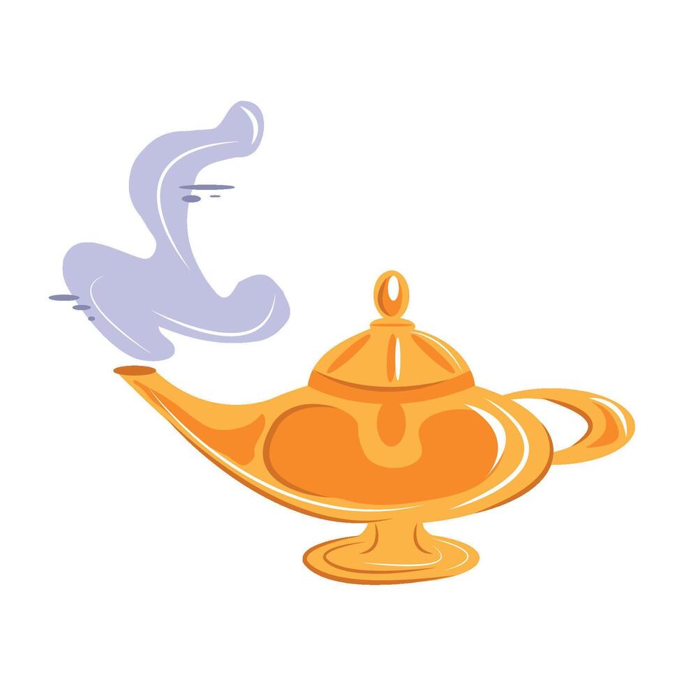 magic genie lamp magical icon isolated vector