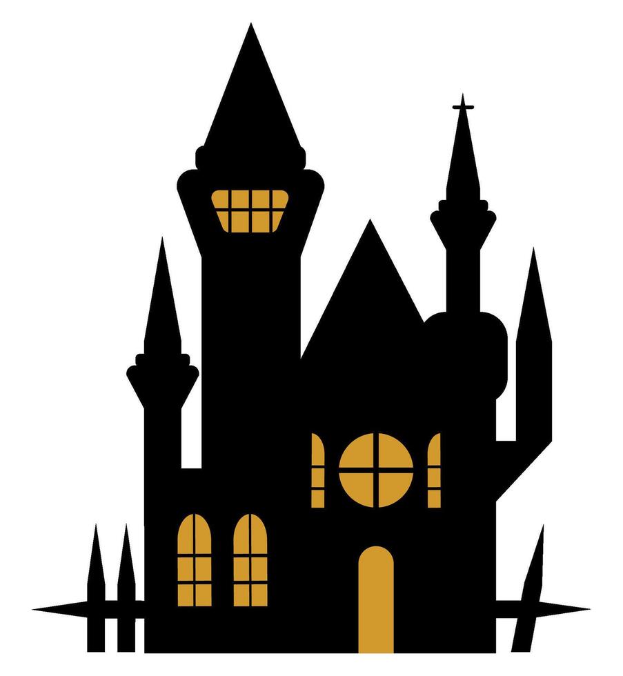 halloween castle illustration illustration isolated vector