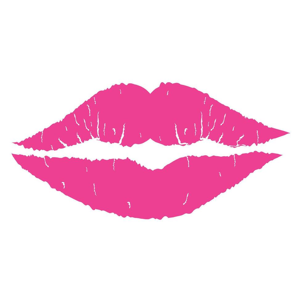 kiss lips makeup illustration isolated vector