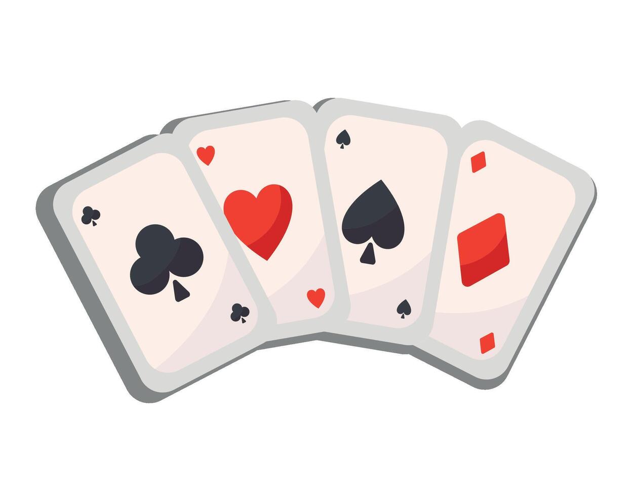 casino deck cards illustration isolated vector