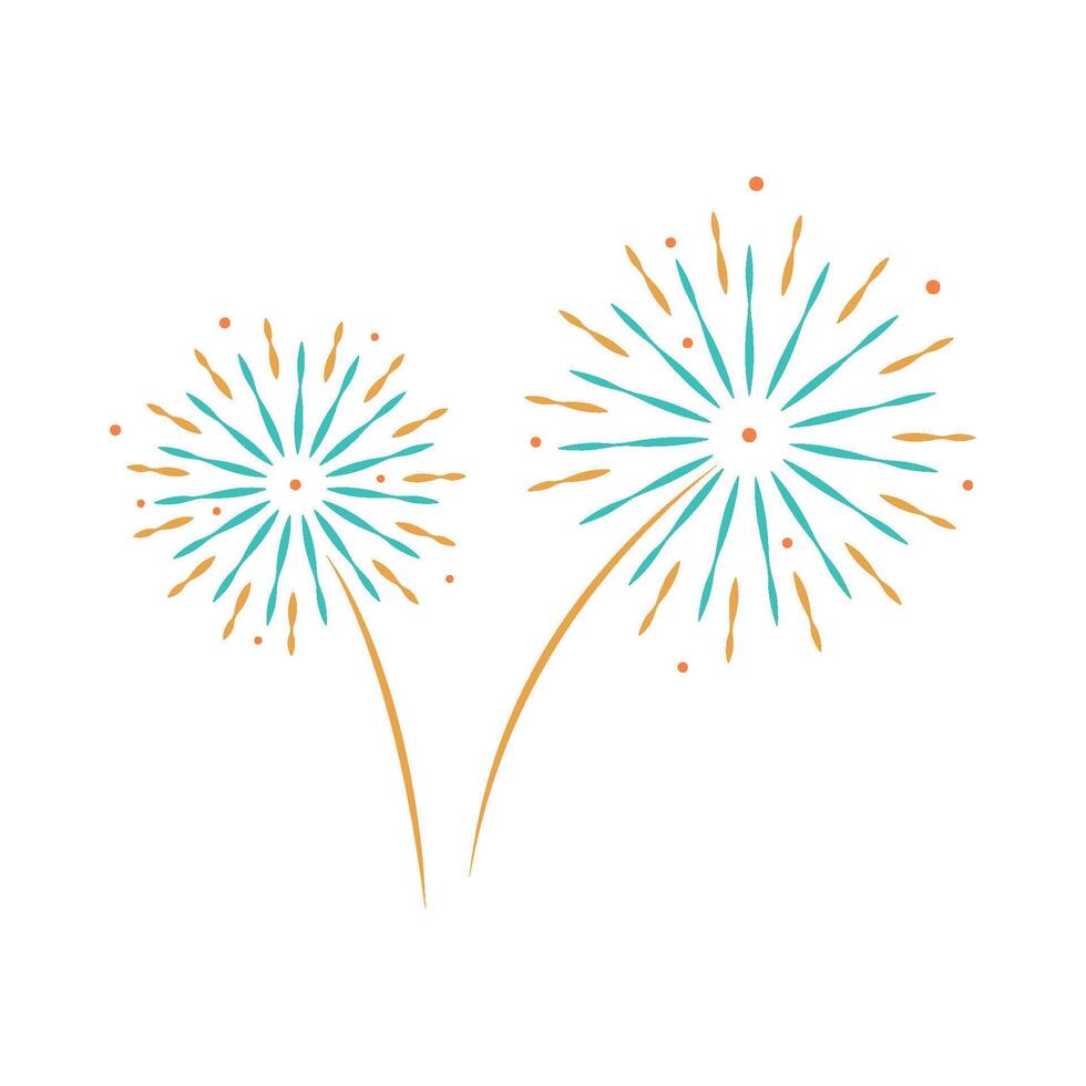happy new year celebration isolated illustration vector