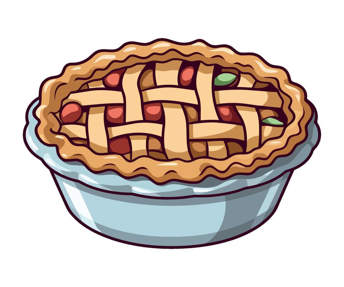 Sweet baked pastry item in a cute basket isolated vector