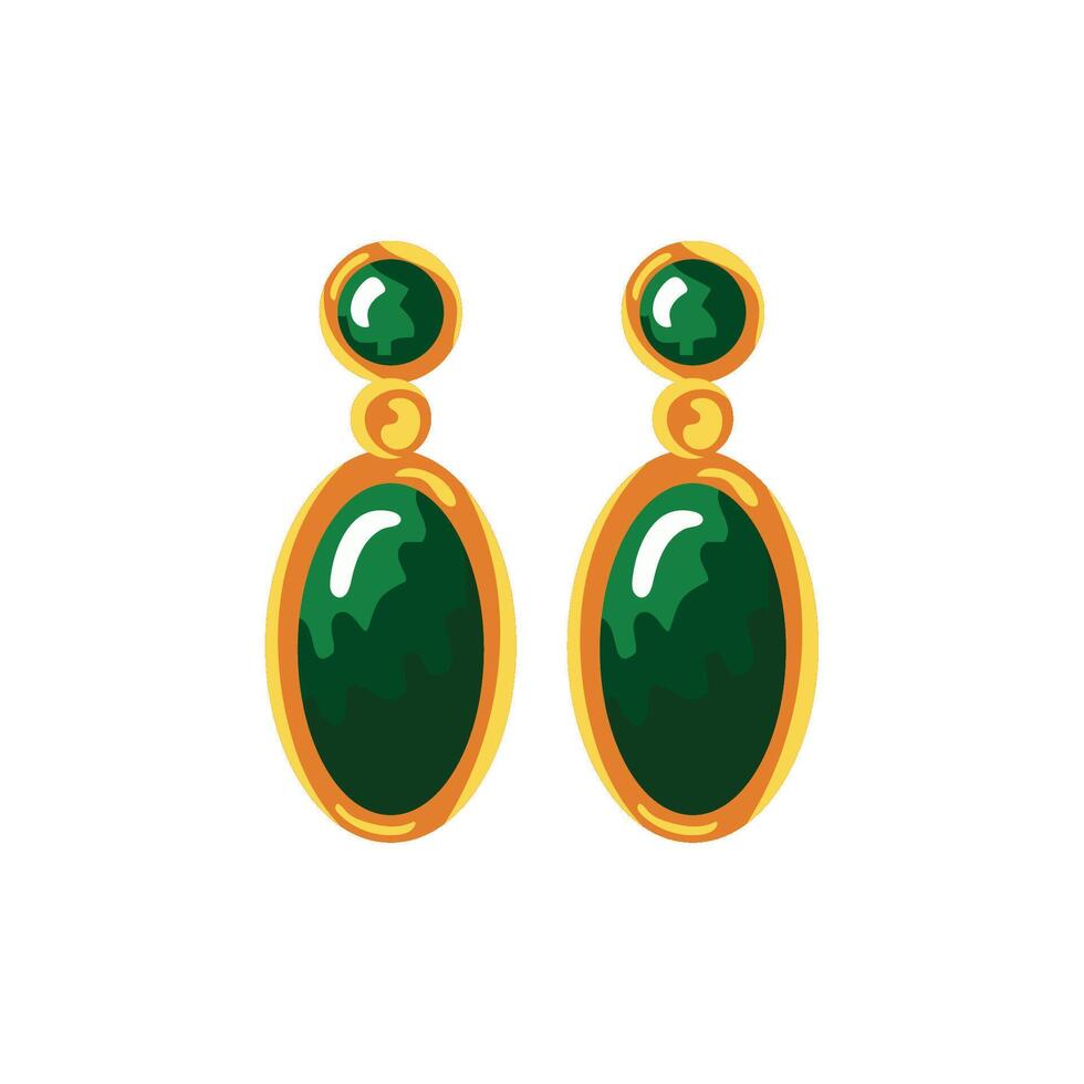 earrings jewelry illustration isolated vector