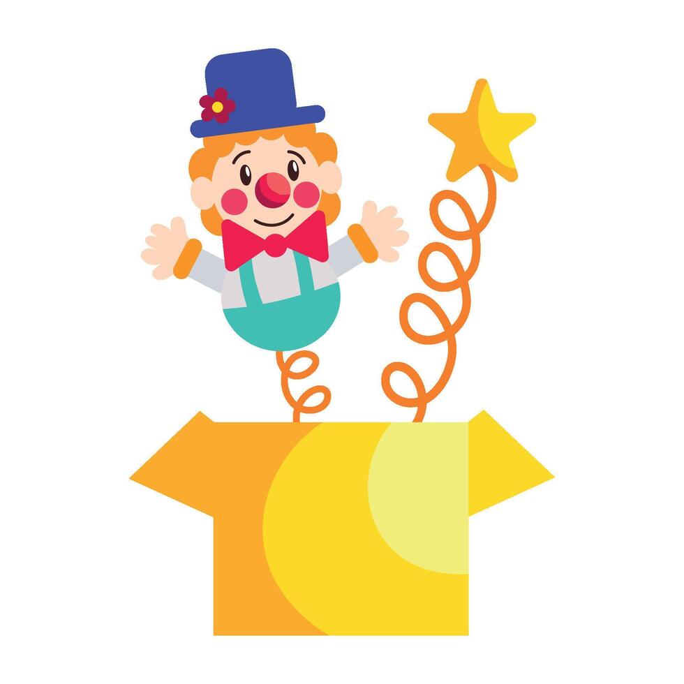 prank box fools day surprise illustration vector
