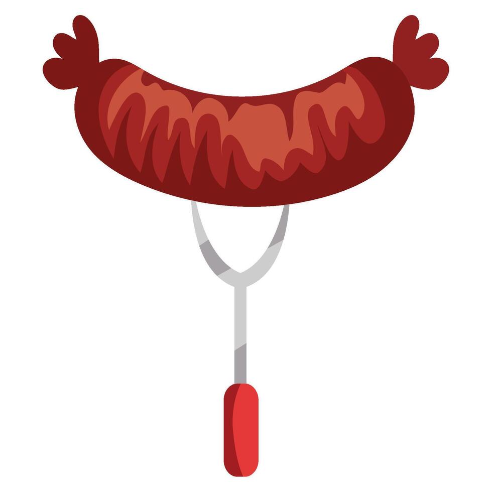 germany sausage food illustration isolated vector