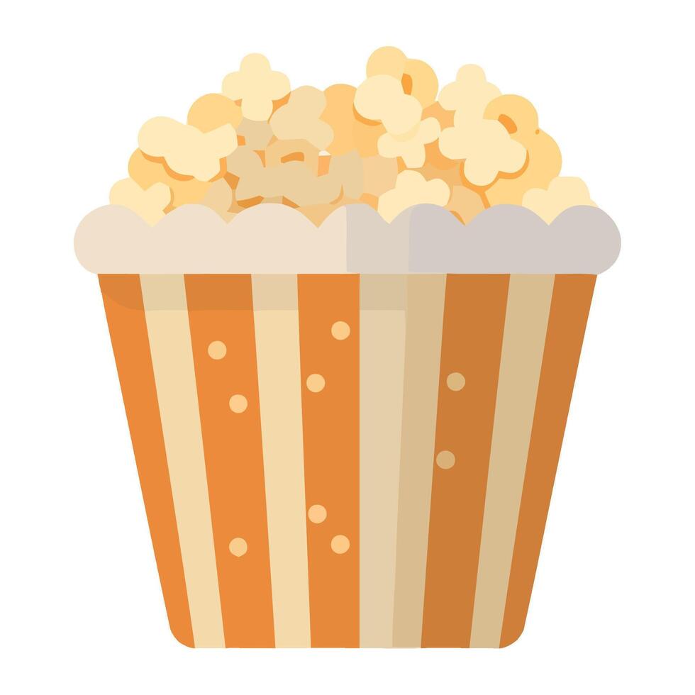 pop corn in pot icon isolated vector