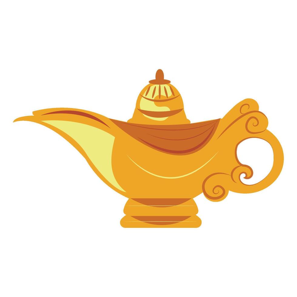 magic genie lamp mystery icon isolated vector