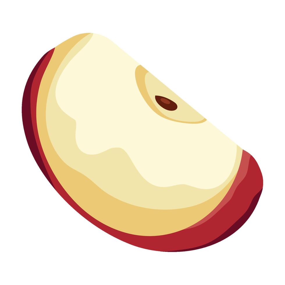 slice apple fruit isolated icon vector