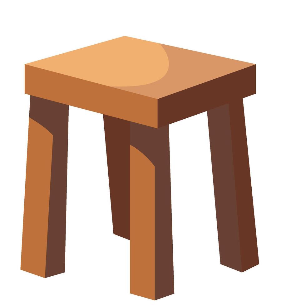 Wooden chair classic design on white vector