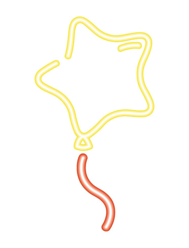 helium neon balloon star icon isolated vector