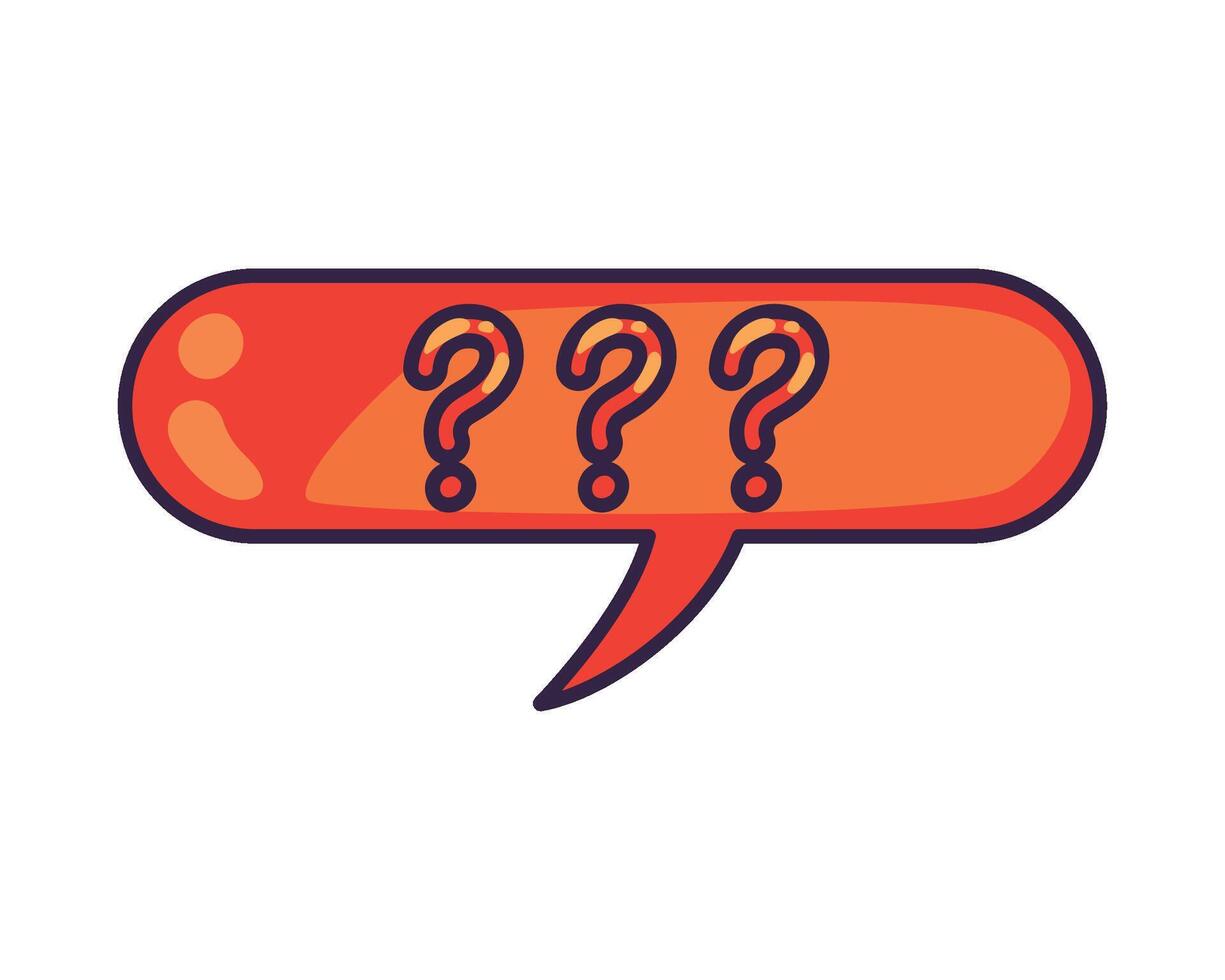 speech bubble with interrogation sign answer vector