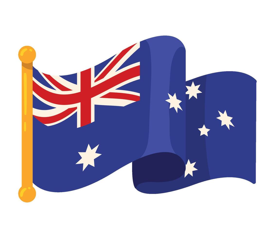 australia day flag illustration isolated vector