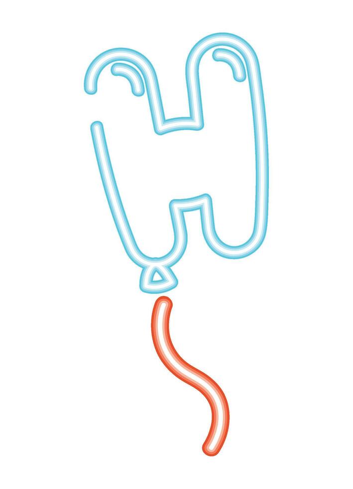 helium neon balloon celebration icon isolated vector