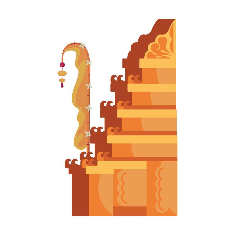 nyepi culture in bali illustration vector