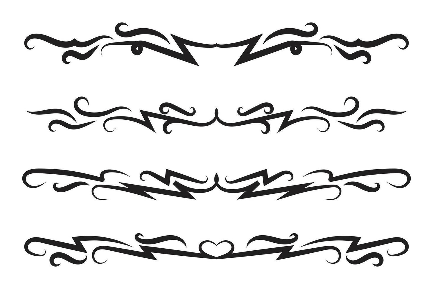 fancy line flourish swirls page divider vector