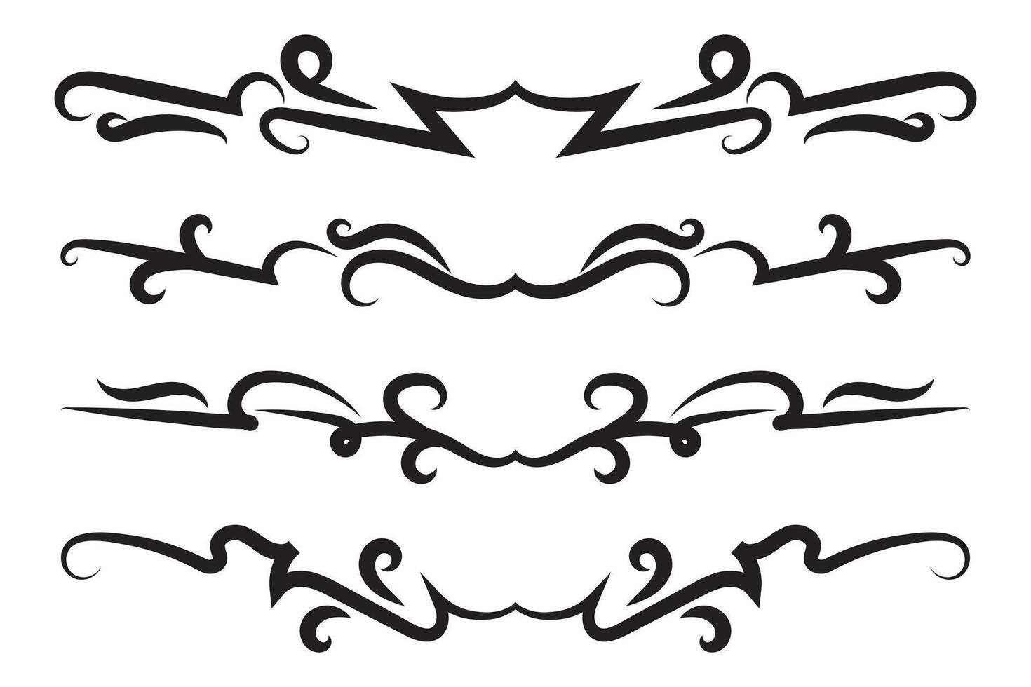 Tattoo design elements set vector