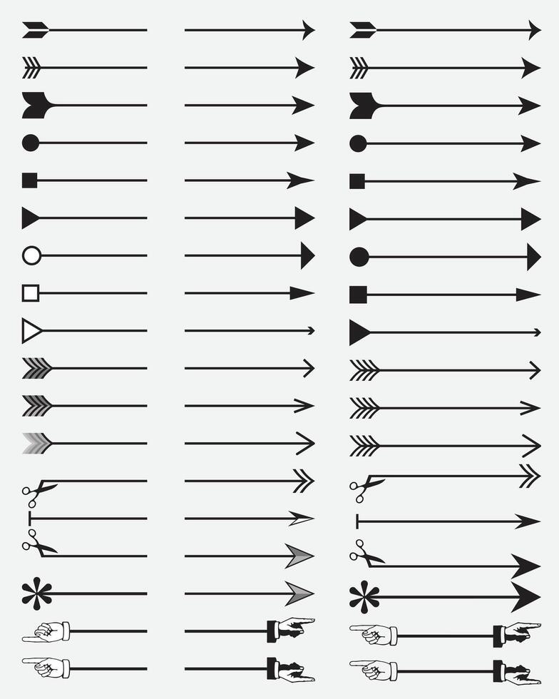 Arrows icon set vector