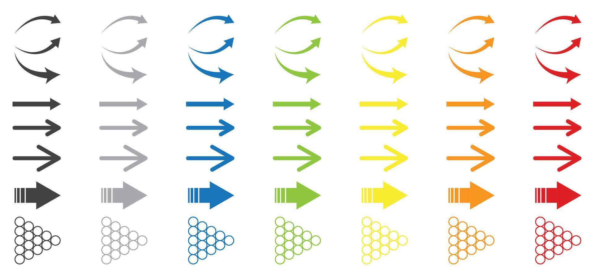 Arrows icon set vector
