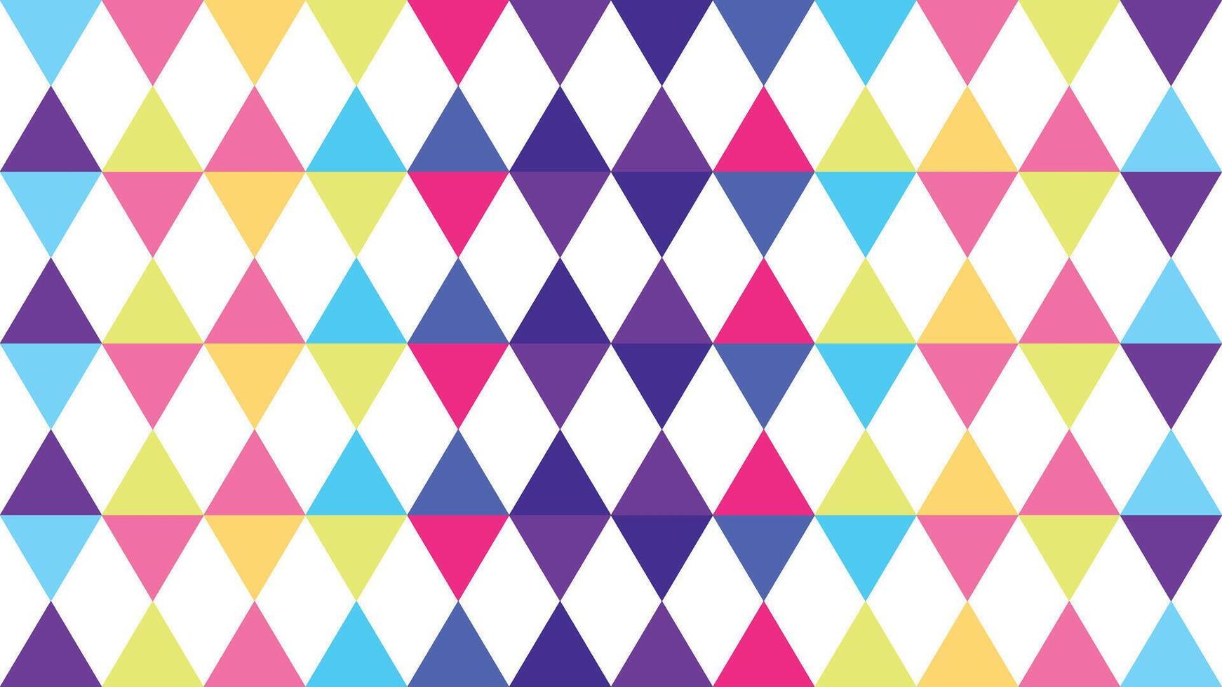 A colorful pattern with triangles on it vector