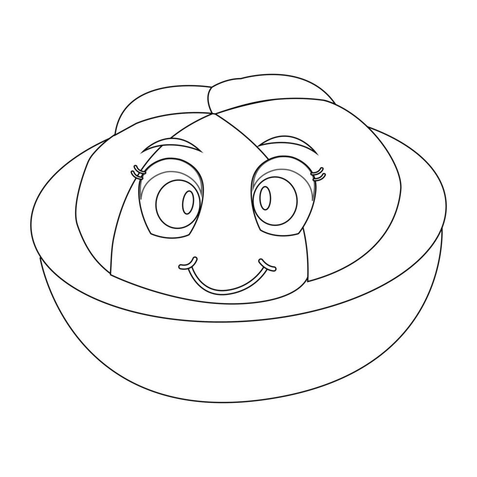 Cheerful Mangosteen Character for Creative Fun vector