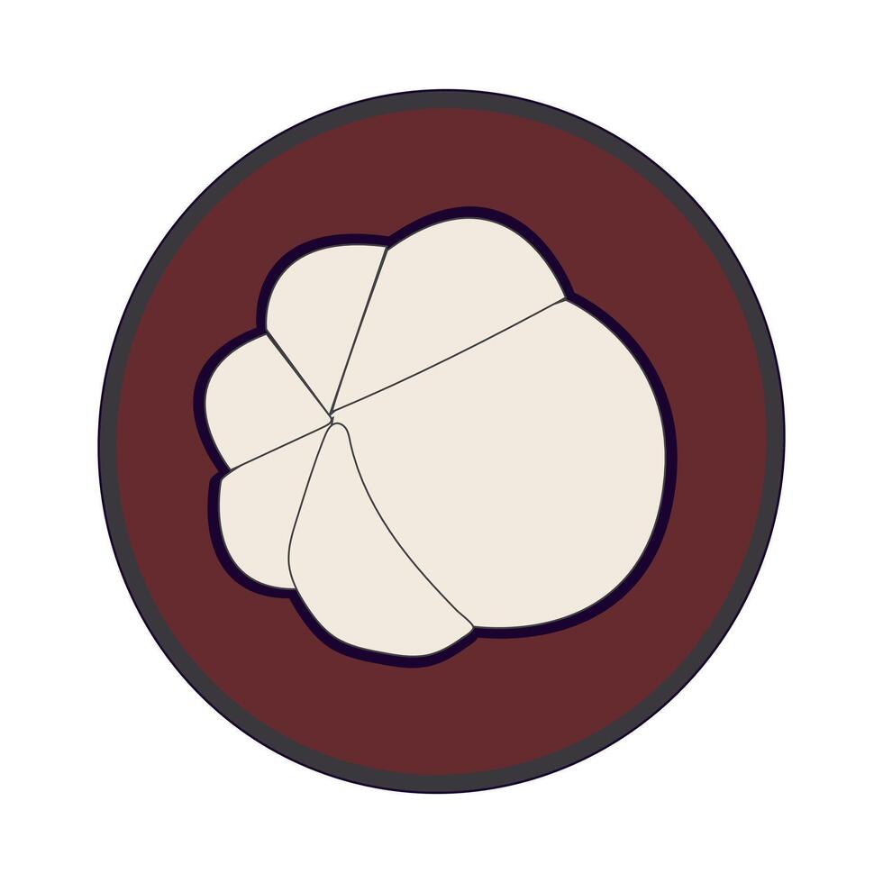 Tropical Mangosteen Fruit for Graphic Design vector