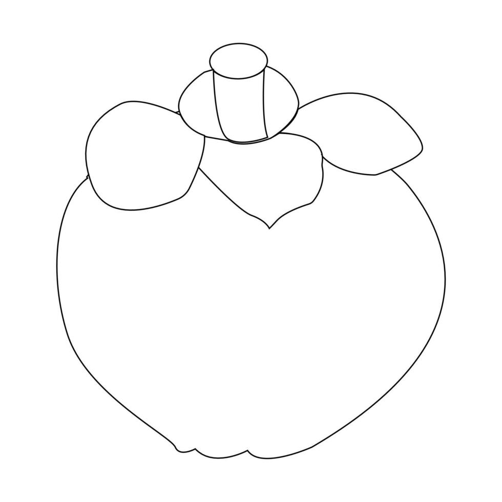 Mangosteen icon for basic graphic needs vector