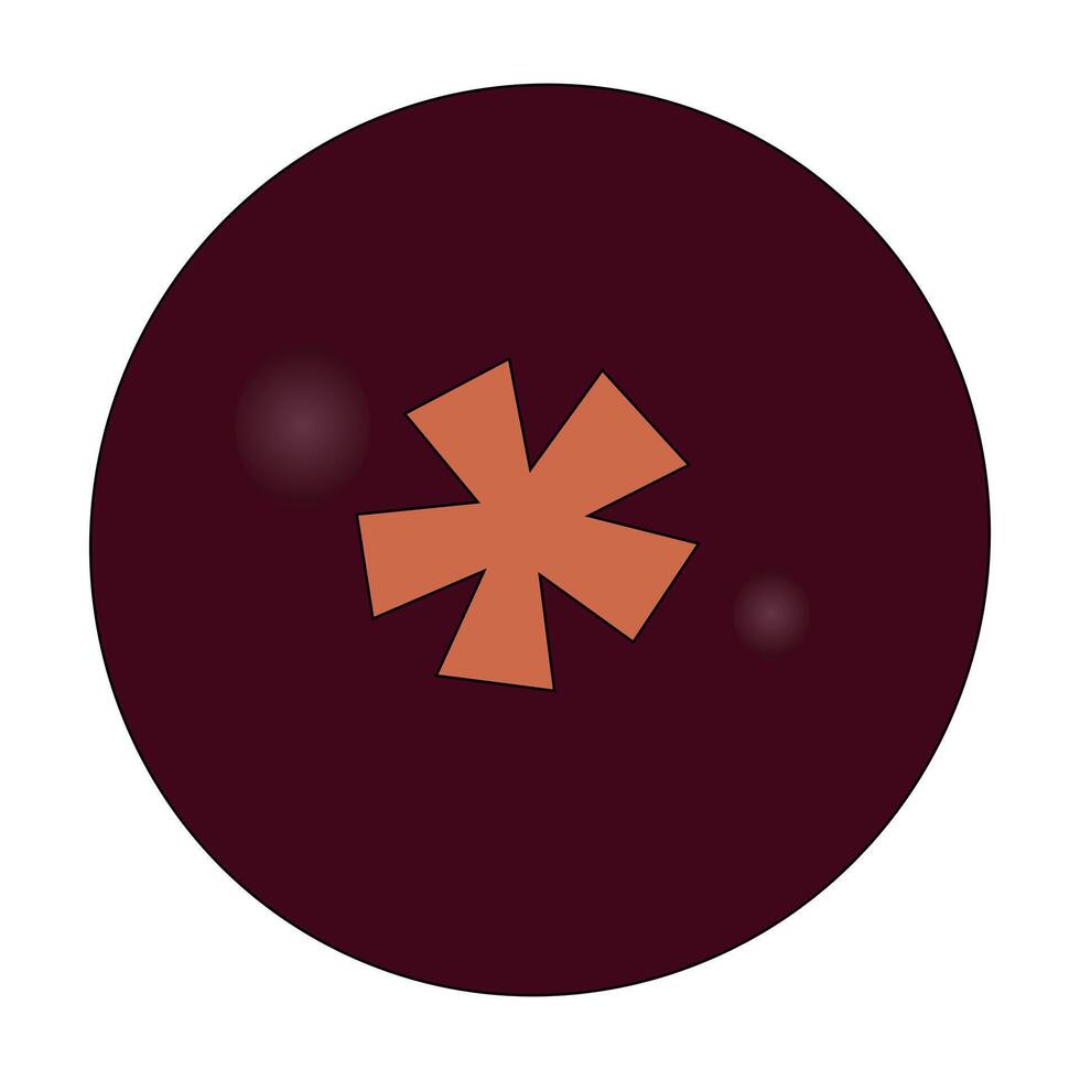 Simple and Clean Mangosteen Fruit Art vector